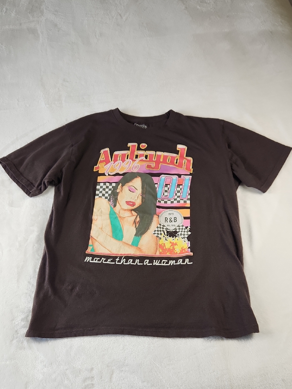 Aaliyah T-Shirt More Than A Woman 1996 XL Black Unisex - Picture 9 of 9